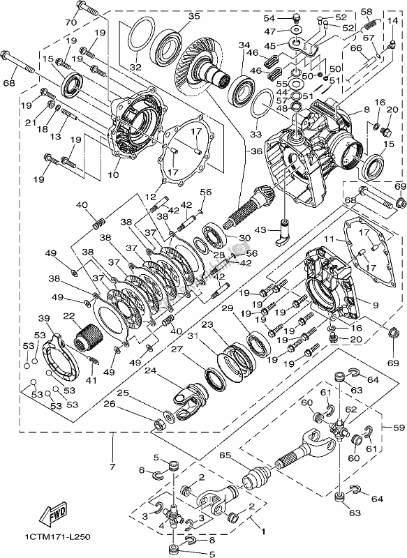 Todas las partes para Eje De Accionamiento de Yamaha YFM 450 Fwbd Kodiak 2020