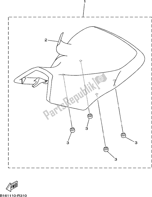 All parts for the Seat of the Yamaha YFM 450 KPS 2021