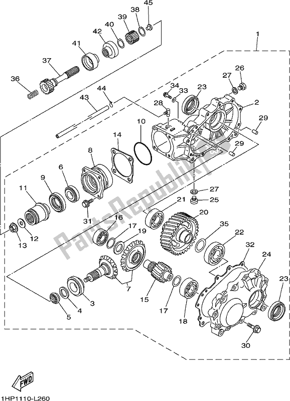 All parts for the Drive Shaft of the Yamaha YFM 700 FAP Grizzly PS Auto 4 WD 2017