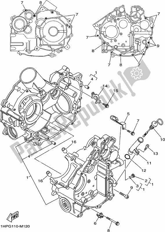 Tutte le parti per il Carter del Yamaha YFM 700 Fapc 2019