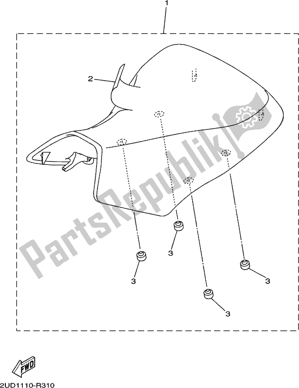 All parts for the Seat of the Yamaha YFM 700 Fapk Grizzly Blue 2019