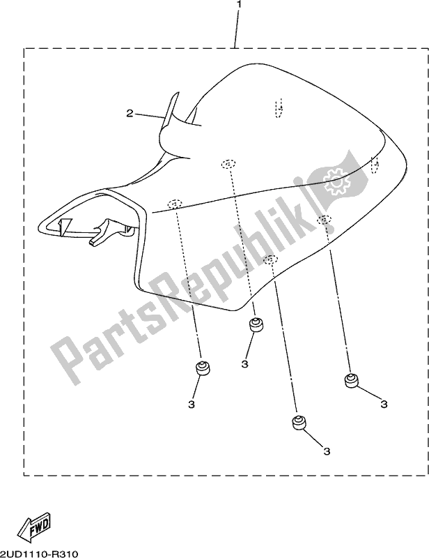 All parts for the Seat of the Yamaha YFM 700 FBJ Blue 2018