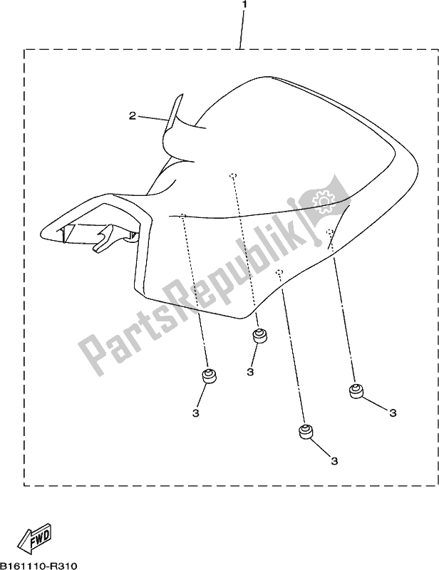 All parts for the Seat of the Yamaha YFM 700 FBP 2017