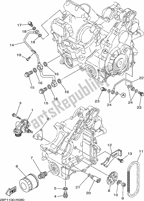 Wszystkie części do Pompa Olejowa Yamaha YFM 700 FBP 2020