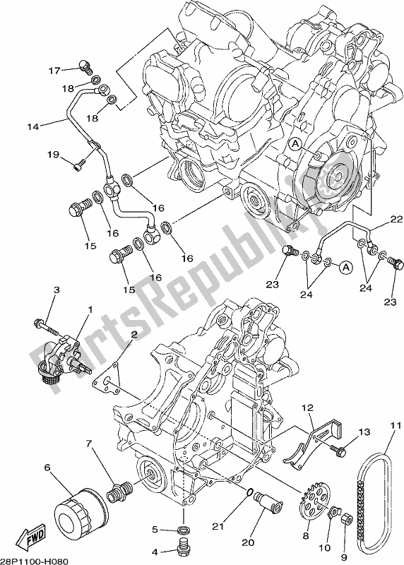 Wszystkie części do Pompa Olejowa Yamaha YFM 700 FBP 2021