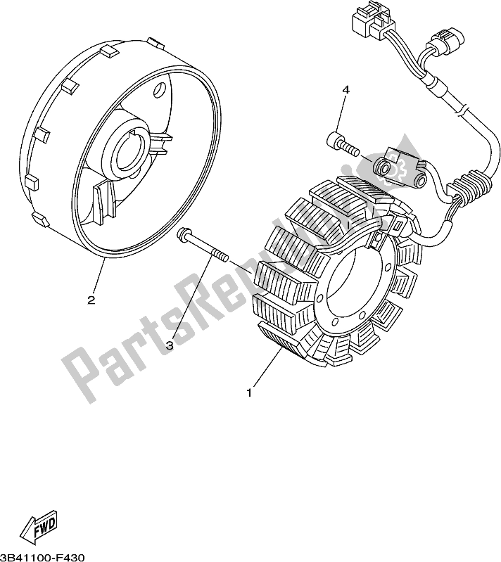 Tutte le parti per il Generatore del Yamaha YFM 700 FBP Kodiak PS Auto 4 WD 2020