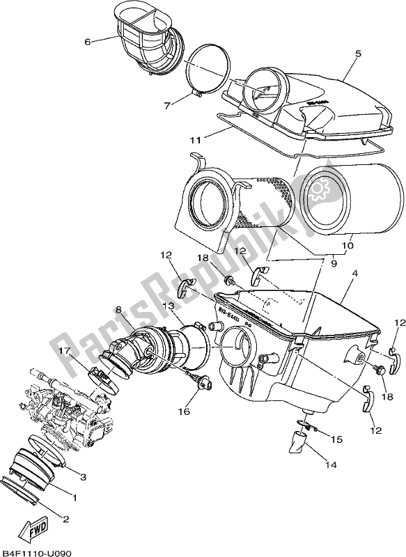 Tutte le parti per il Presa del Yamaha YFM 700 FBP Kodiak PS Auto 4 WD 2020