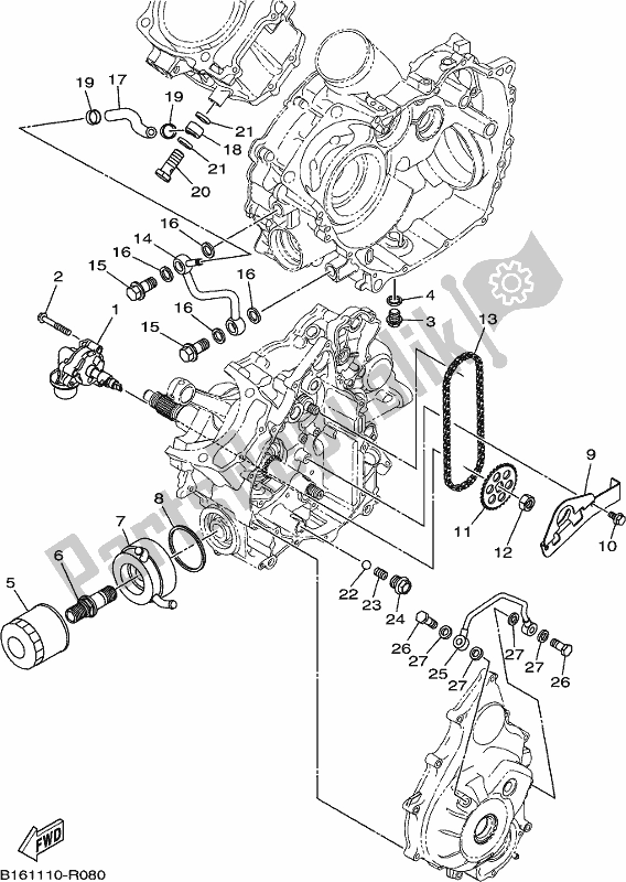 Wszystkie części do Pompa Olejowa Yamaha YFM 700 Fbph NZ Only USA 2017