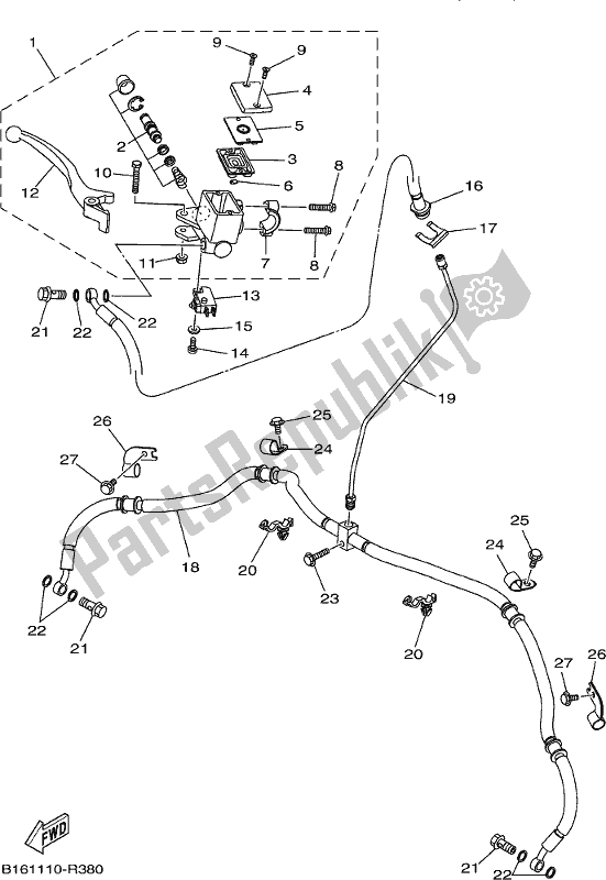 Wszystkie części do Przedni Cylinder G?ówny Yamaha YFM 700 Fbpse Kodiak PS Auto 4 WD Special Edition 2018