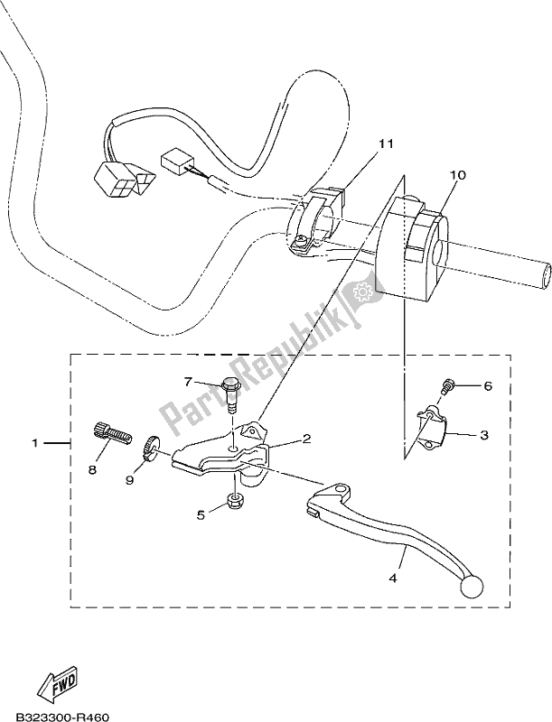 All parts for the Handle Switch & Lever of the Yamaha YFM 700 Fbpse Kodiak PS Auto 4 WD Special Edition 2018