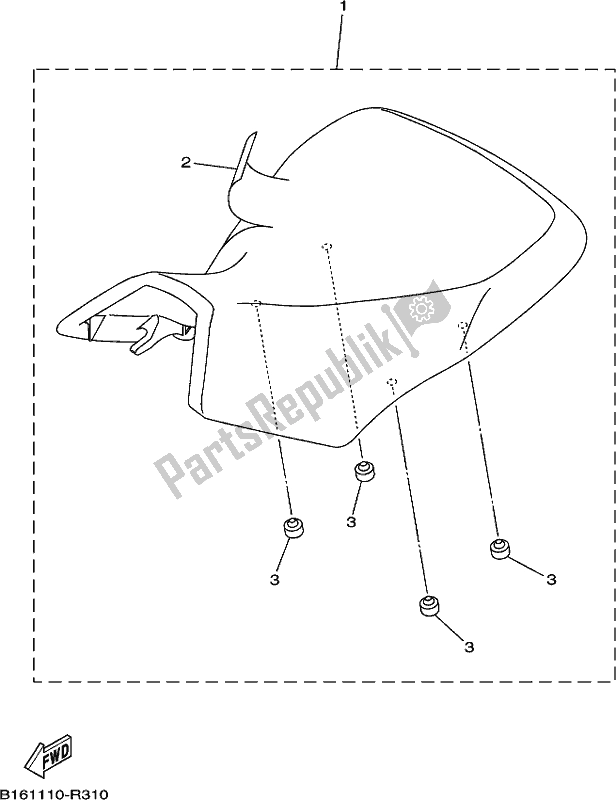Tutte le parti per il Posto A Sedere del Yamaha YFM 700 Fbpseg 2017
