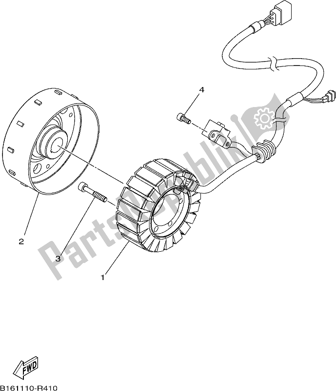 Wszystkie części do Generator Yamaha YFM 700 Fbpsegh NZ Only USA 2017