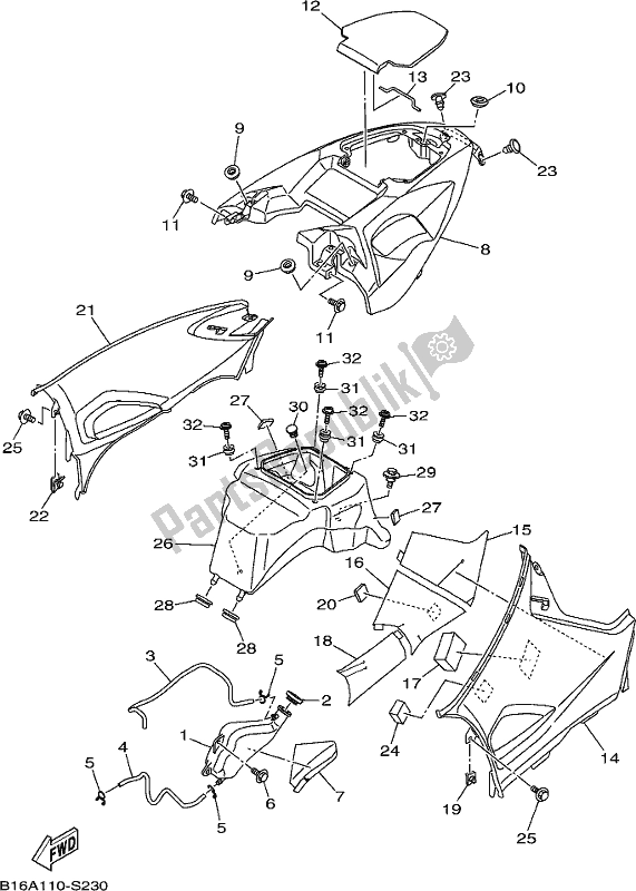 Wszystkie części do Boczna Ok? Adka Yamaha YFM 700 Fbpsegh NZ Only USA 2017