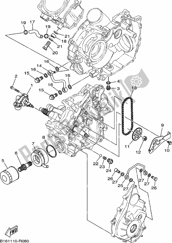 Wszystkie części do Pompa Olejowa Yamaha YFM 700 FWB Kodiak Auto 4 WD 2018