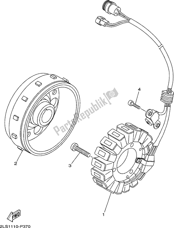 Toutes les pièces pour le Générateur du Yamaha YFM 700R Raptor 700 2019