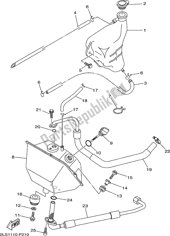 Toutes les pièces pour le Cuve à Mazout du Yamaha YFM 700R Raptor 700 2019