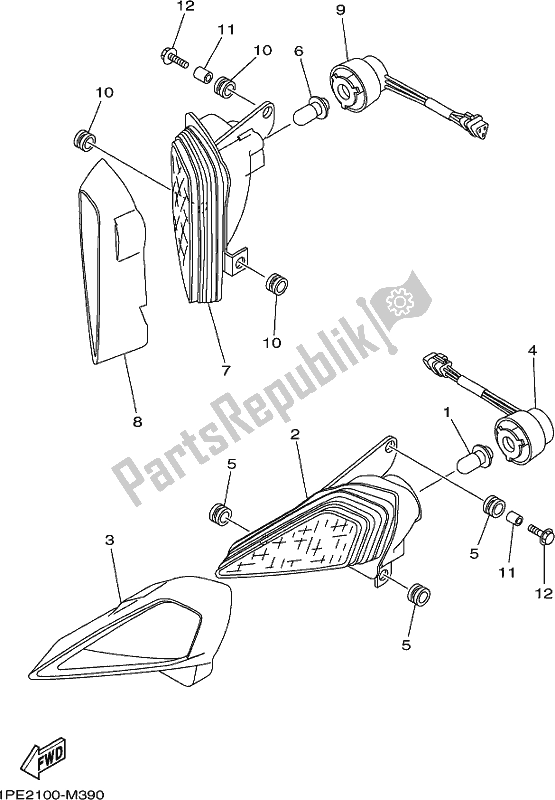 Toutes les pièces pour le Phare du Yamaha YFM 700R Raptor 700 2020