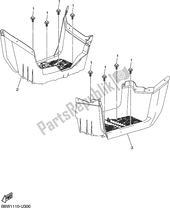 Wszystkie części do Podstawka I Podnó? Ek Yamaha YFM 90G 2020