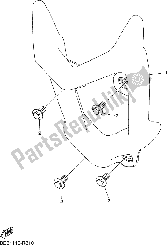 All parts for the Guard of the Yamaha YFM 90R 2017