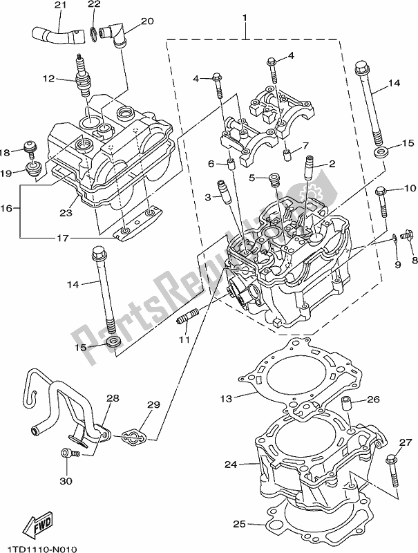 Wszystkie części do Cylinder Yamaha YFZ 450R 2017