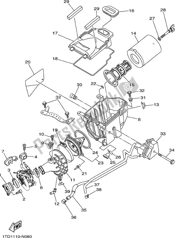 Wszystkie części do Wlot Yamaha YFZ 450R 2017