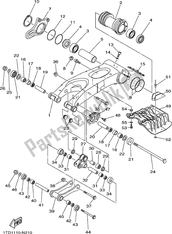 Wszystkie części do Tylne Rami? Yamaha YFZ 450R 2021