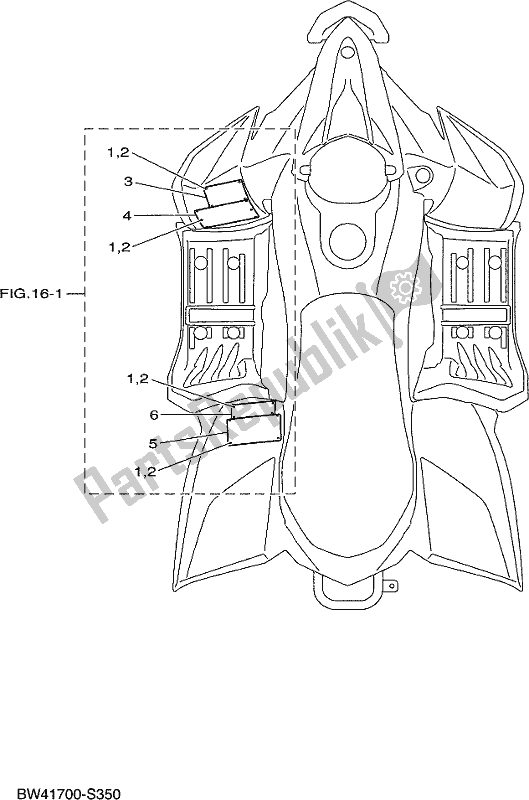 Wszystkie części do Emblemat I Etykieta 1 Yamaha YFZ 50 YYX 2017