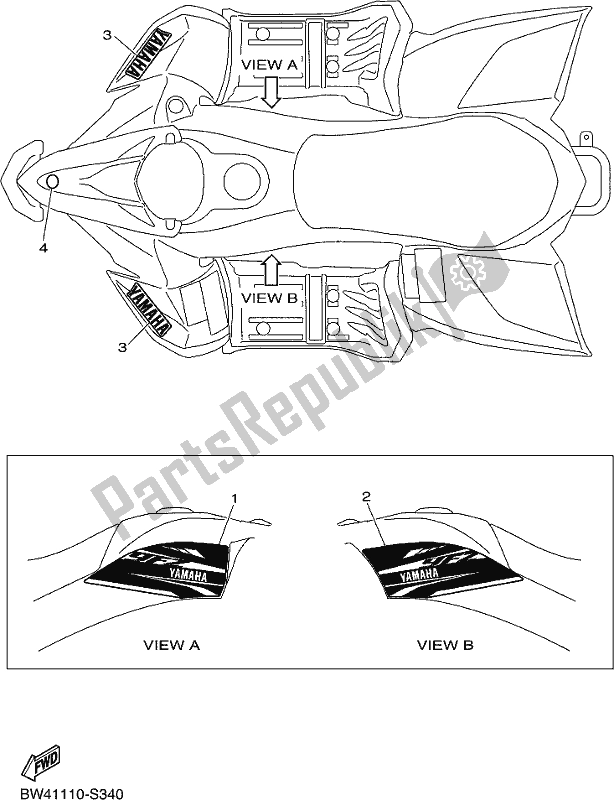 Wszystkie części do Grafika Yamaha YFZ 50 YYX 2017