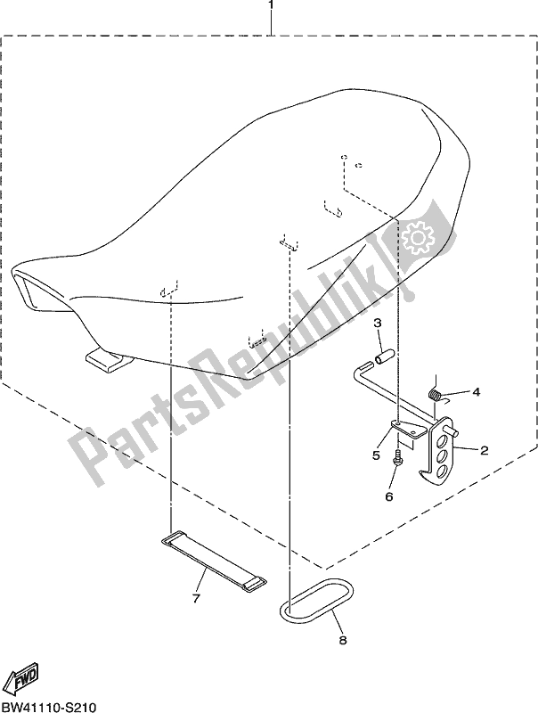 Wszystkie części do Siedzenie Yamaha YFZ 50 YYX 2017