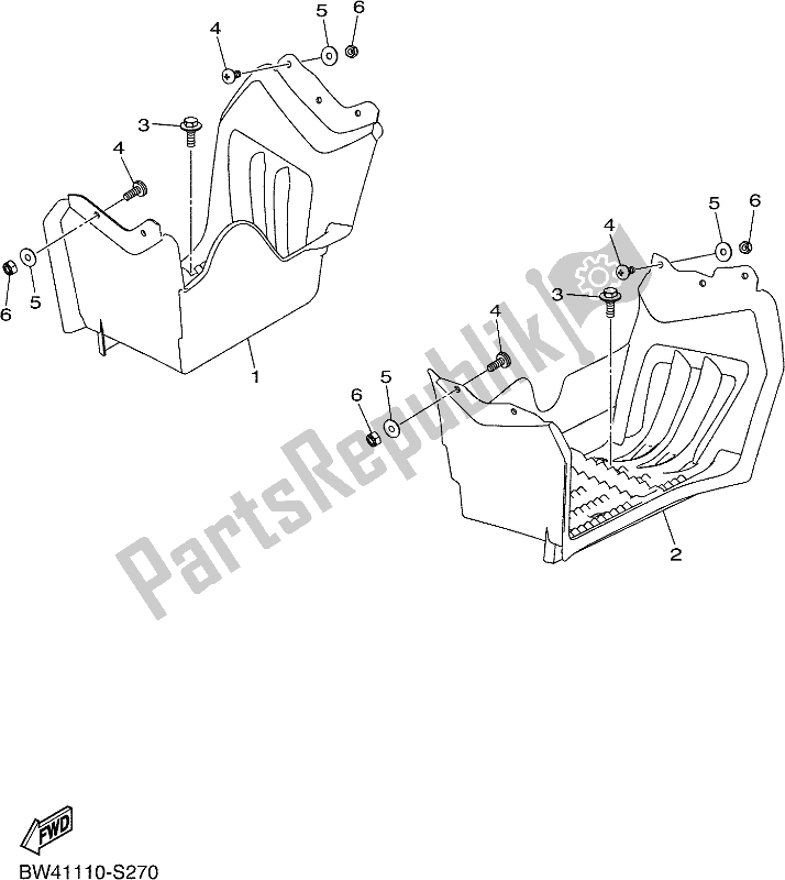 Wszystkie części do Podstawka I Podnó? Ek Yamaha YFZ 50 YYX 2017