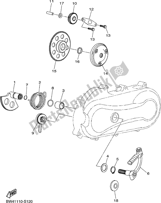 Wszystkie części do Rozrusznik Yamaha YFZ 50 YYX 2017