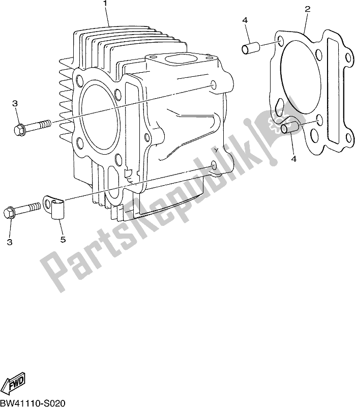 Wszystkie części do Cylinder Yamaha YFZ 50 YYX 2018