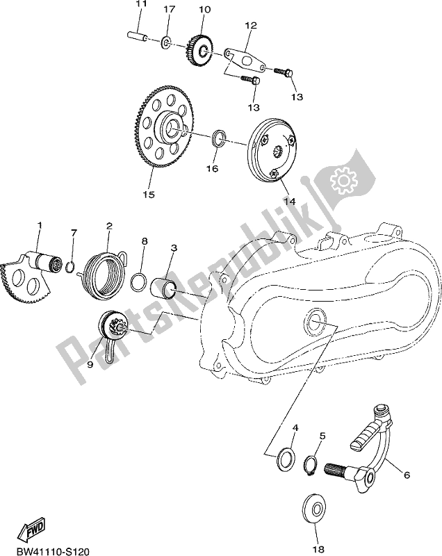 Wszystkie części do Rozrusznik Yamaha YFZ 50 YYX 2018