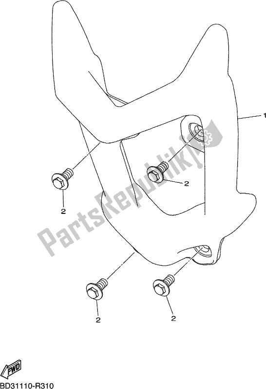 All parts for the Guard of the Yamaha YFZ 50 YYX 2021