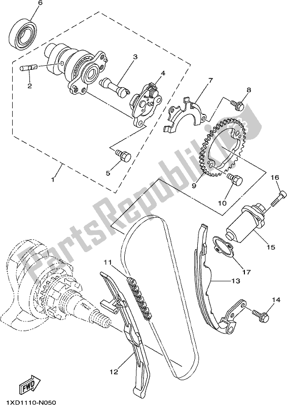 All parts for the Camshaft & Chain of the Yamaha YXC 700C 2017