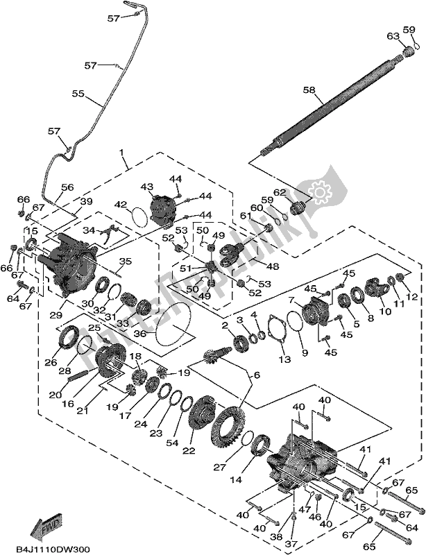 Tutte le parti per il Differenziale Anteriore del Yamaha YXE 1000 EW 2021