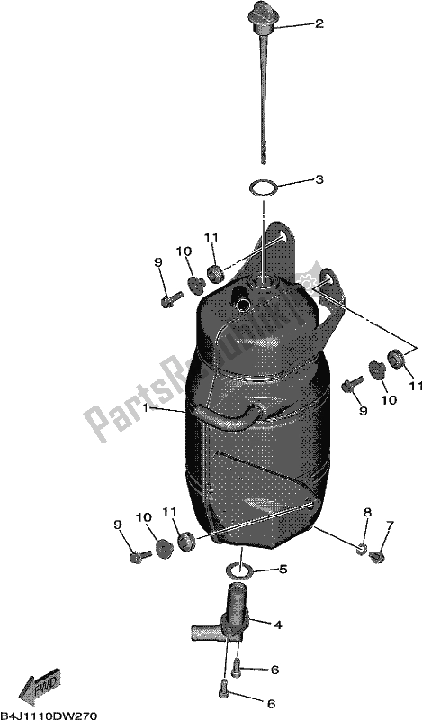 Tutte le parti per il Serbatoio Dell'olio del Yamaha YXE 1000 EW 2021