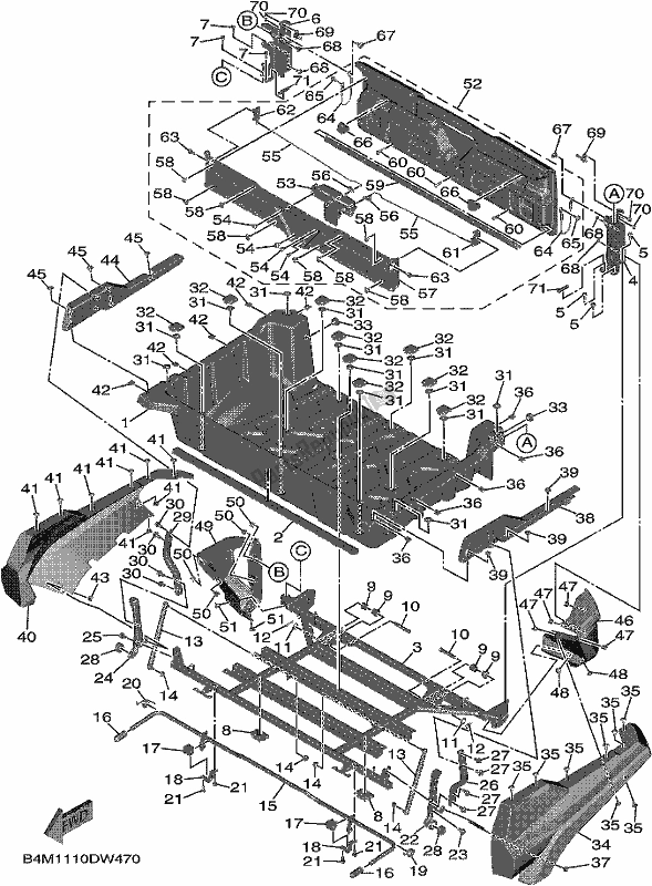 All parts for the Carrier of the Yamaha YXE 1000 EWS 2021