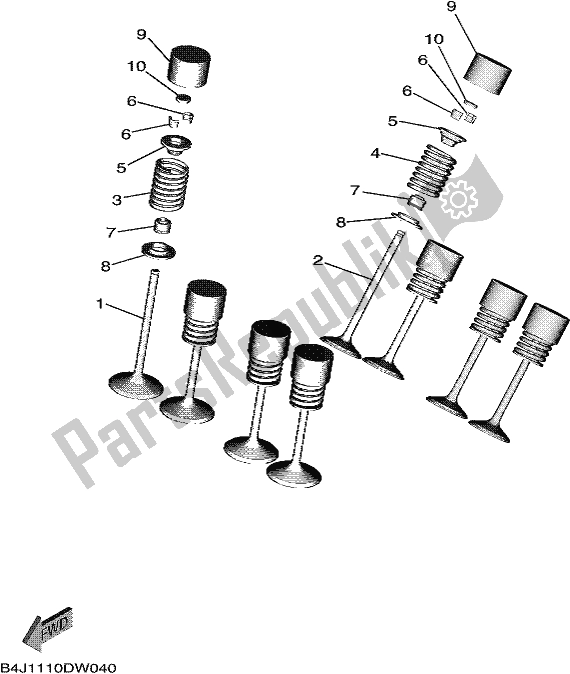 All parts for the Valve of the Yamaha YXE 1000 EWS 2021