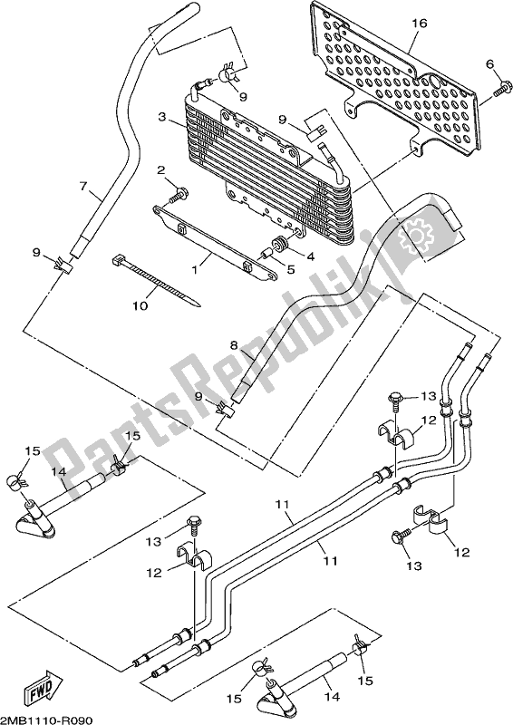 All parts for the Oil Pipe of the Yamaha YXE 700 PCH Camo 2017