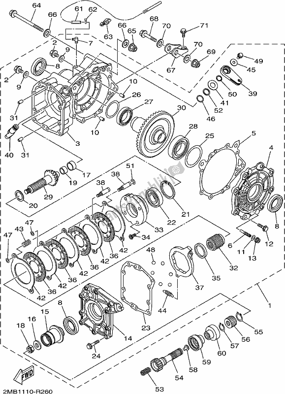 All parts for the Drive Shaft of the Yamaha YXE 700 PCH Camo Wolverine SXS 2 Seater 2017