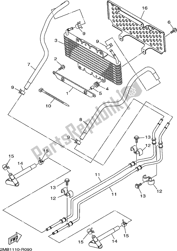 All parts for the Oil Pipe of the Yamaha YXE 700 PSE 2017