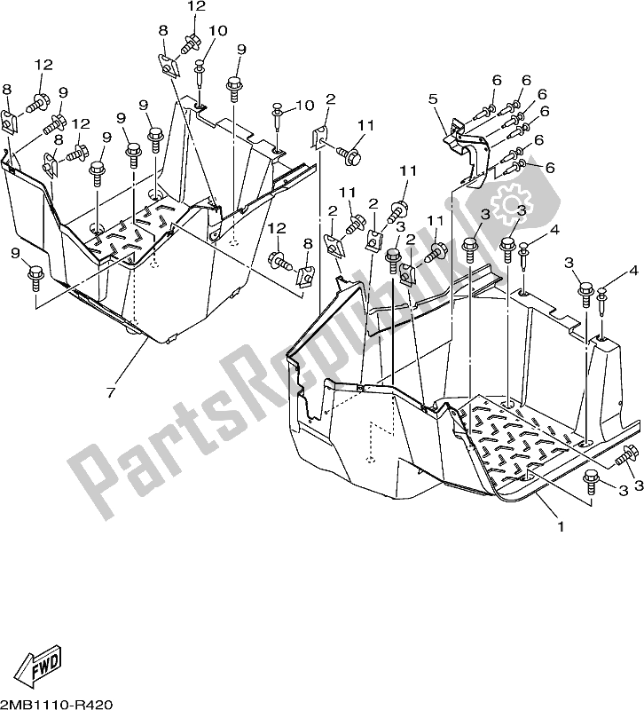 Todas las partes para Soporte Y Reposapiés de Yamaha YXE 700 Psej White 2018