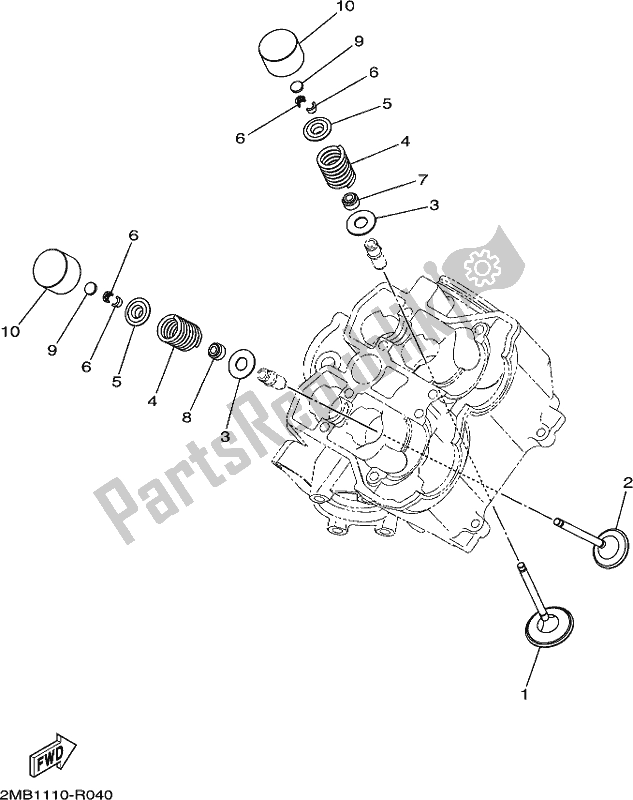 All parts for the Valve of the Yamaha YXE 700 Psej White Wolverine SXS 2 Seater 2018