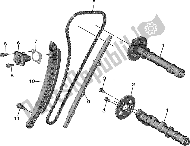 All parts for the Camshaft & Chain of the Yamaha YXE 850 EN 2020