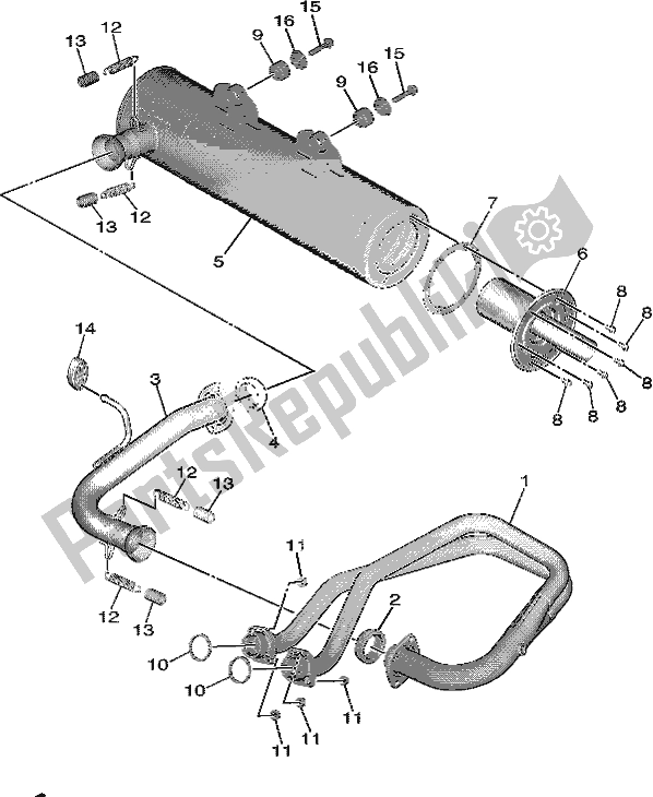 All parts for the Exhaust of the Yamaha YXE 850 EN 2020