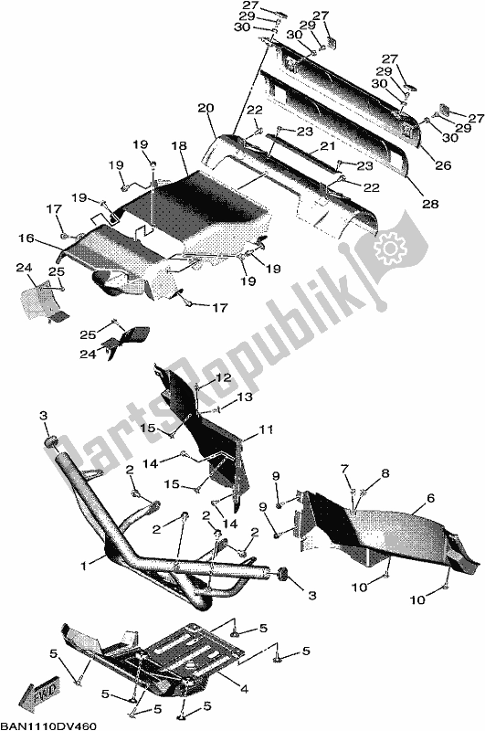 All parts for the Guard of the Yamaha YXE 850 EN 2020