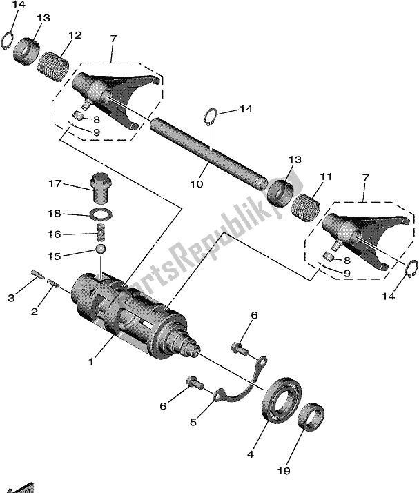 Tutte le parti per il Camma Cambio E Forcella del Yamaha YXE 850 EN 2020