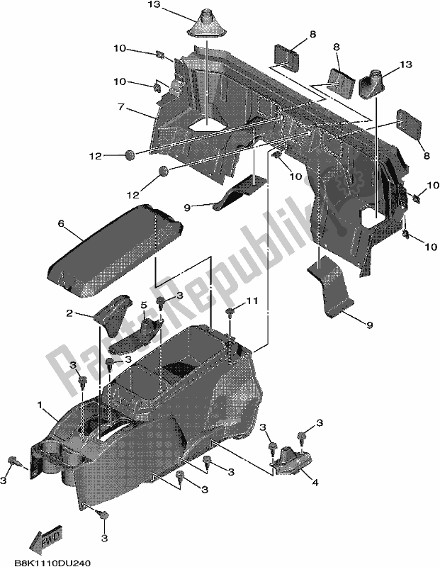 Tutte le parti per il Coperchio Laterale 3 del Yamaha YXE 850 EN 2020