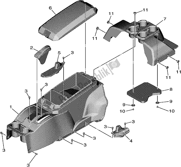 All parts for the Side Cover 3 of the Yamaha YXF 850P Wolverine X4 2018